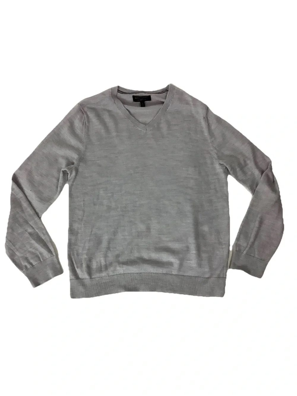 Banana Republic Men's Sz L 100% Merino Wool V Neck Business Casual Sweater